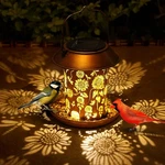 Solar Bird Feeder Lantern Outdoor Hanging Metal Wild Seed Dispenser. Fixed Price $46.71.