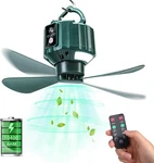 Dukuseek Portable Ceiling Fans With Remote Control, Power Small, Army Green. Fixed Price $57.10.