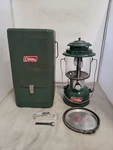 Coleman Lantern Md# 220f Dual Mantle W/ Metal Case Dated 3/70 Untested. Fixed Price $195.00.