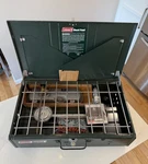 Coleman Powerhouse 414 Dual Fuel 2-burner Camp Stove 1992 Usa Never Used / Fired. Fixed Price $215.00.