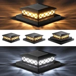 Topvelo 4 Packs Solar Post Cap Lights For Fence And Deck Auto On/off Black. Fixed Price $35.94.