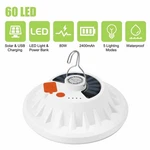 Rechargeable 60 Led Outdoor Camping Tent Light Usb & Solar Lantern Hiking Lamp. Fixed Price $17.90.