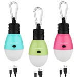 Rechargeable Camping Light Bulb Tent Lantern 3 Lighting Modes Hanging. Fixed Price $24.99.