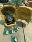 Coleman Northstar 2500 Lantern With Vintage Mustard Yellow Case & 6 New Mantles. Fixed Price $80.00.