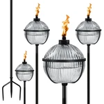 Citronella Torches Set Of 4, Large Capacity 16 Oz Outdoor Glass Torch Garden .... Fixed Price $59.04.