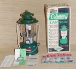 Vintage Coleman 220e Lantern 220e195 Dated 3-65 Double Mantel Box Manual Extras. Fixed Price $199.99.