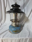 Vintage Sears 1966 Blue 7114 Camp Camping Lantern Double Mantle 476. Fixed Price $115.00.