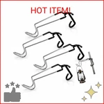Tlence 4 Pack Camping Lantern Hook Hangers, 10" Outdoor Lamp Hanger Stand, Stain. Fixed Price $21.87.