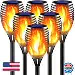 Awethone 6-pack Solar Torch Light W/ Flickering Flame Outdoor Garden Pathway. Fixed Price $94.81.