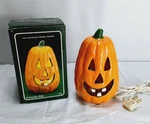 Vtg Light Up (electric) Ceramic Jack O Lantern=pacific Rim/taiwan=needs Bulb. Fixed Price $15.00.