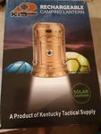 Kts Solar Rechargeable 110v Camping Lantern Survival Gear. Fixed Price $17.99.