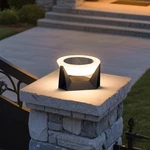 Mvbt Solar Post Lights, 7.1" Outdoor Pillar Light 7.1", Black Grey. Fixed Price $131.63.