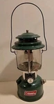 Vintage Coleman Lantern 220h Green Double Mantle W/ Pyrex Globe 9-1973. Fixed Price $49.95.