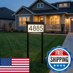 Solar House Numbers With Ground Stake Waterproof Led Light Outdoor Sign. Fixed Price $40.94.