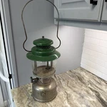 Vintage Coleman Lantern Model 237 Empire Kerosene Nickel Fount Green No.237-299. Fixed Price $76.99.