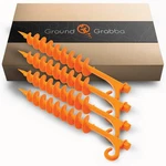 Groundgrabba Lite Orange Tent Stakes - For Sand Screw In Earth .... Fixed Price $59.60.