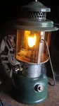 Vtg. 1958 Coleman Sunshine Of The Night 220e Double Mantle Lantern Amber Globe. Fixed Price $39.76.