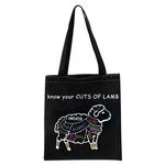 Knitting Tote Bag - Perfect Gift For Knitters And Sheep Lovers (black). Fixed Price $20.68.
