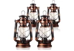 Hortsun 4 Pieces 8 Inch Vintage Led Hurricane Lantern 12 Warm Leds And Dimmer.... Fixed Price $59.99.