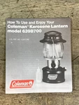 Coleman 639b Lantern - Manual Off Un-fired. Fixed Price $12.00.