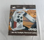 Jeep Electronics Am/fm Flashlight, Fluorescent Lantern New In Box. Fixed Price $39.99.