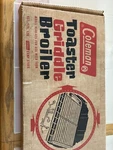 Vintage Coleman Aluminum Toaster Griddle Broiler Mib Unused In Box 5140-425 Camp. Fixed Price $145.00.