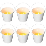 6 Pack 25oz Citronella Candles Outdoor Indoor White Metal Candle Tins With Ca.... Fixed Price $80.79.