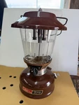 Vintage 1981 Coleman Model 275 Lantern Brown W/ Pyrex Frosted Picket Fence Glass. Fixed Price $39.99.