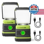 Led Camping Lantern Rechargeable, 1000lm, 4 Modes, Power Bank, Consciot. Fixed Price $67.73.