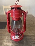 Vintage Kerosene Oil Citronella Lantern Red Glass Globe Hurricane Weatherrite. Fixed Price $17.00.
