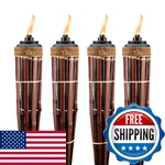 Tiki 60-inch Bamboo Torches (4-pack) Natural Outdoor With Easy Pour Ca. Fixed Price $61.90.