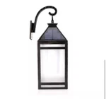 Flame Effect Solar Portable Hanging Outdoor Coach Lantern Sconce Bronze Techko. Fixed Price $39.56.