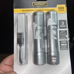 Defiant 500 Lumens Led Rechargeable Aluminum Flashlight (2-pack). Fixed Price $18.00.