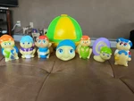 Vintage 1985 Glow Glo Worm Pull Toy Friend Turtle W/ 6 Beetle Spider Grasshopper. Fixed Price $89.99.