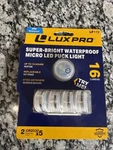New Luxpro Waterproof Micro Led Puck Lights - Adhesive. Fixed Price $17.99.