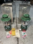 Vintage Coleman Lantern Model 220e 1960's Mint Condition Stainless Steel Case. Fixed Price $300.00.