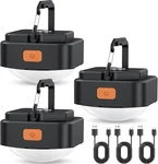 Rechargeable Camping Lights 3pcs Black Tent Mini Flashlight Portable Led. Fixed Price $27.99.