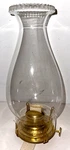 B&p No. 2 Brass Kerosene Oil Lamp Burner Queen Anne W/ Pearl Top Glass Chimney. Fixed Price $40.00.