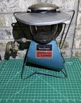Vintage Turner Propane Camping Lantern Teal Blue Coleman Pyrex Usa Glass. Fixed Price $44.00.