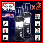 2x Solar Camping Lantern Flashlight Lamp Portable Rechargeable Led Usb Power. Fixed Price $19.98.