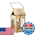 Kings County Tools Candle Lamp - Vintage Style Folding Brass Camping Lantern. Fixed Price $87.92.