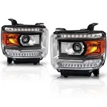 For Gmc Sierra 1500 2014-2015 2500 3500 Hd 2015-2019 Headlights W/led Drl. Fixed Price $284.99.
