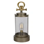 15 In. Vintage Metal And Glass Outdoor Lantern W/warm Battery Operated Led, Gold. Fixed Price $40.69.
