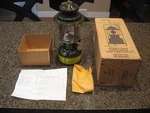 Vintage 80's 1985 Us Military Smp Green Gas Camping Quad Glass Lantern W/box New. Fixed Price $299.99.