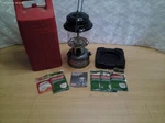Coleman Powerhouse Dual Fuel Case & Lantern Model 295-700 Very Nice Shape Xtras. Fixed Price $65.00.