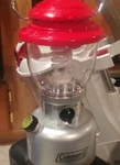 Coleman Red/silver Camping Lantern Butane/propane Night Light High/low Settings. Fixed Price $19.99.