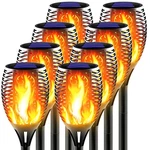 Large Solar Torch Light With Flickering Flame, Outdoor Decorative Tiki .... Fixed Price $84.99.