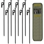 8 Pack Tent Stakes, 12in Heavy Duty Stakes With Storage Bag, Forged Steel Ten.... Fixed Price $21.07.
