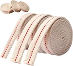 Pengxiaomei 19.5 Foot / 3 Rolls Cotton Oil Lamp Wick, Replacement Beige + Red. Fixed Price $14.76.