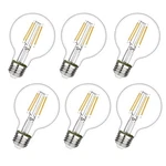 6pack Vintage G25 Edison Light Bulb, Dimmable E26 Base Led Clear Glass 4000k. Fixed Price $42.11.